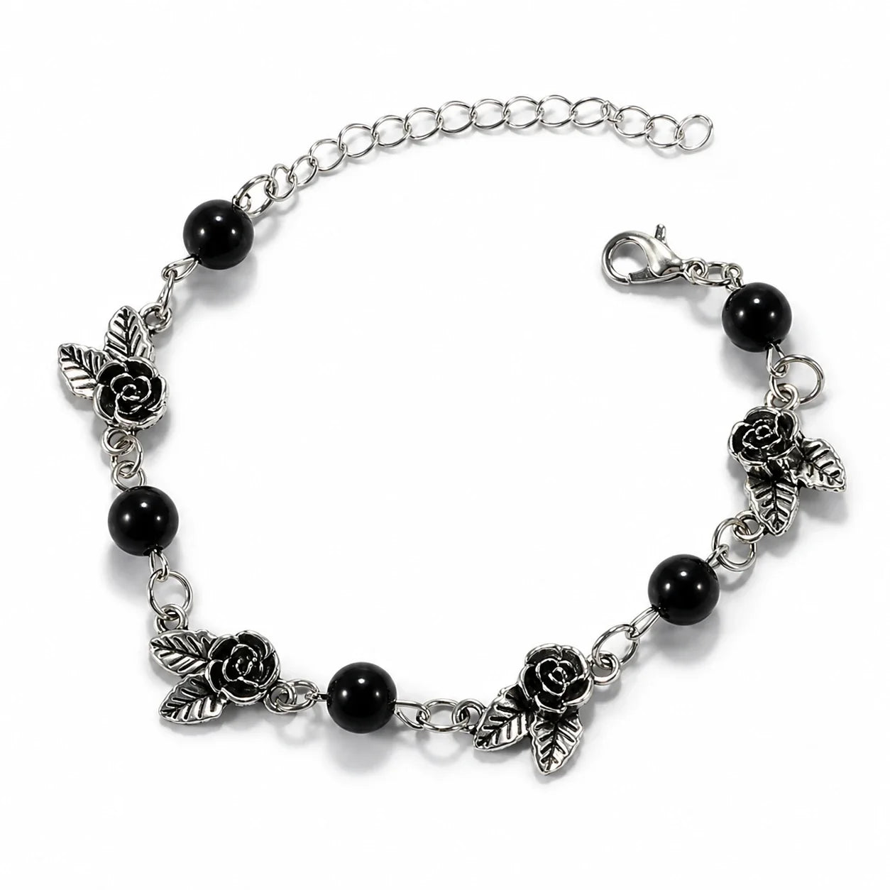 Gothic Rose Charm Bracelet studio product photo