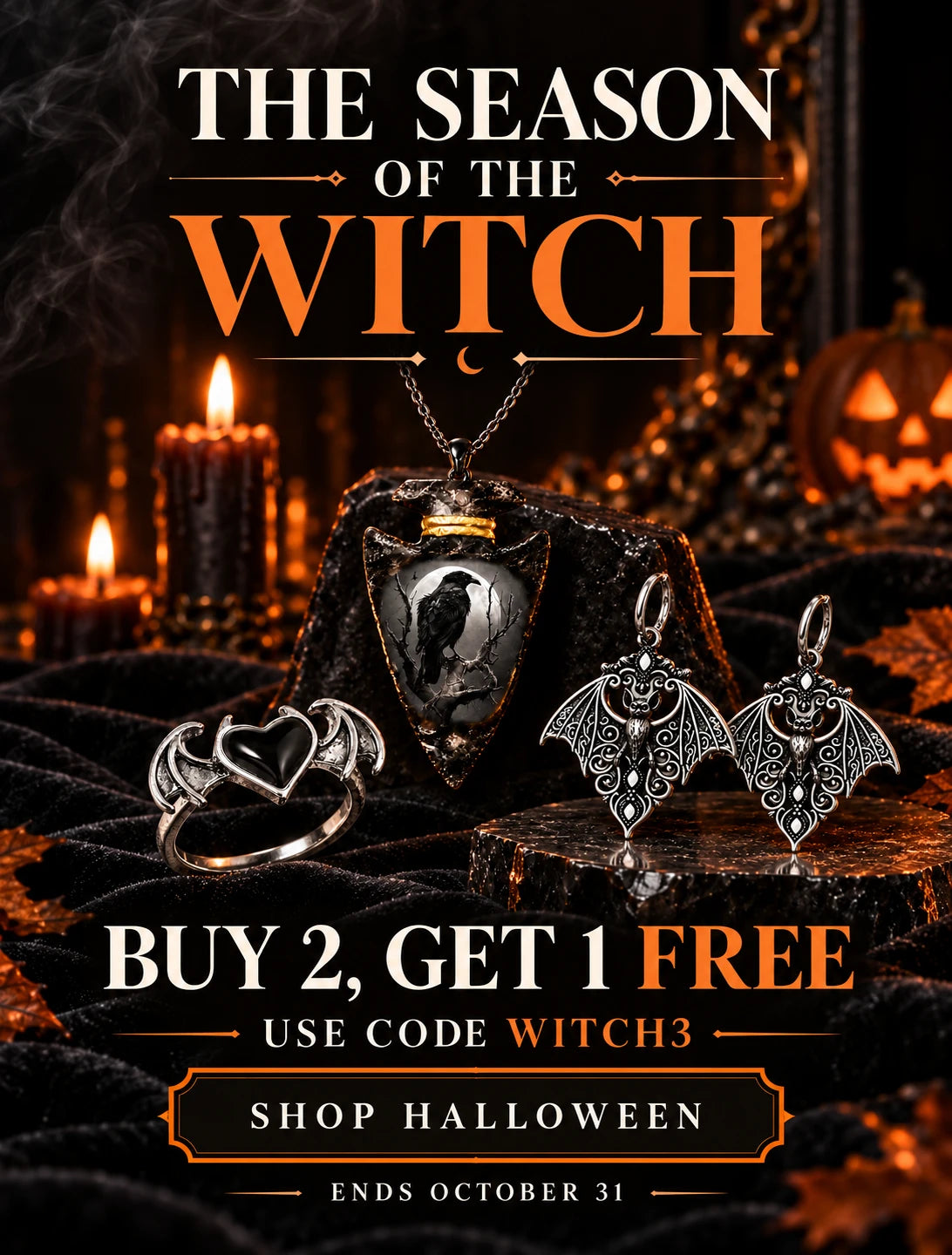 The Season of the Witch: buy 2, get 1 free with code WITCH3