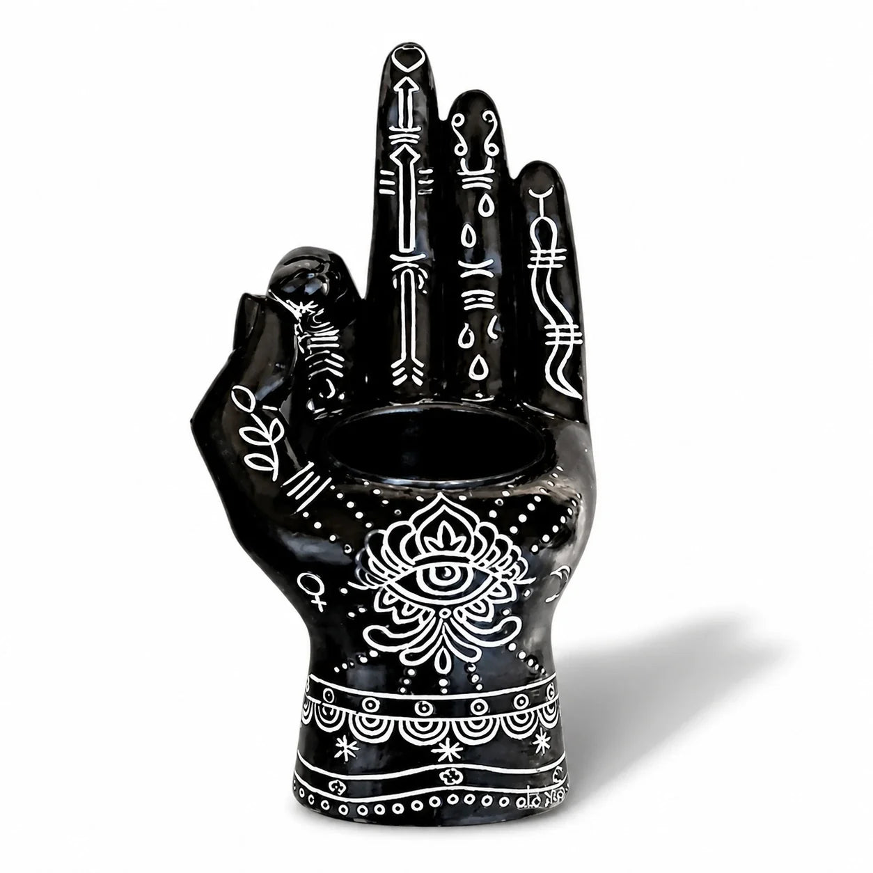 Hamsa Moon Candle Holder studio product photo