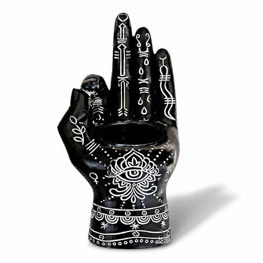 Hamsa Moon Candle Holder studio product photo