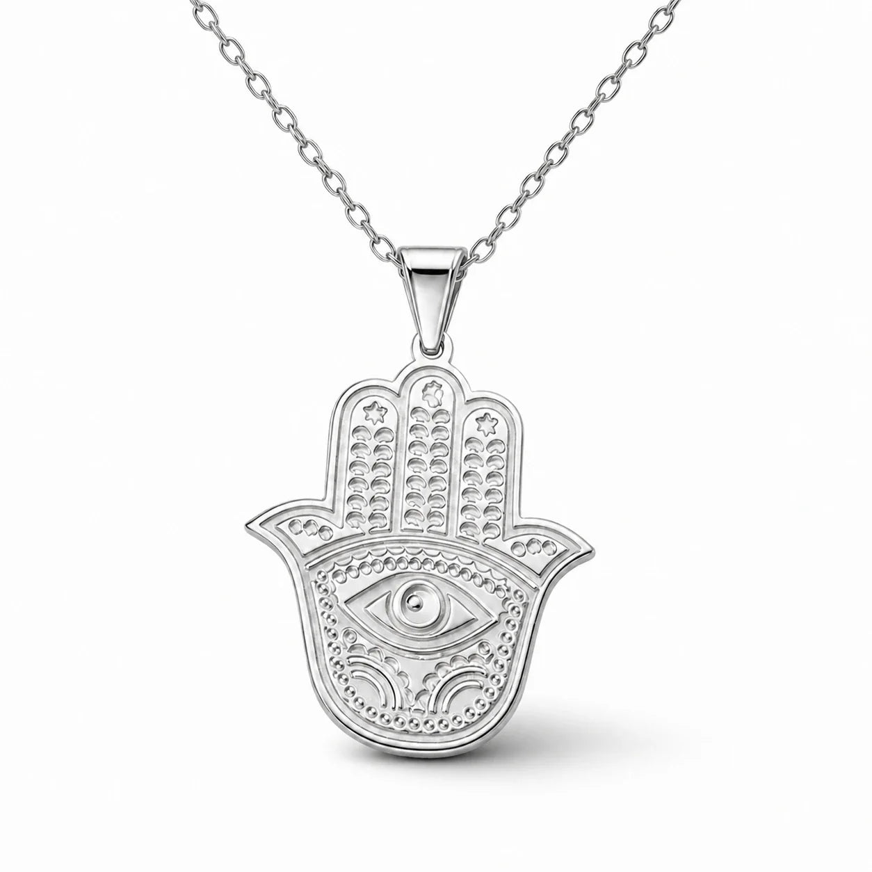 Hamsa Protection Necklace studio product photo