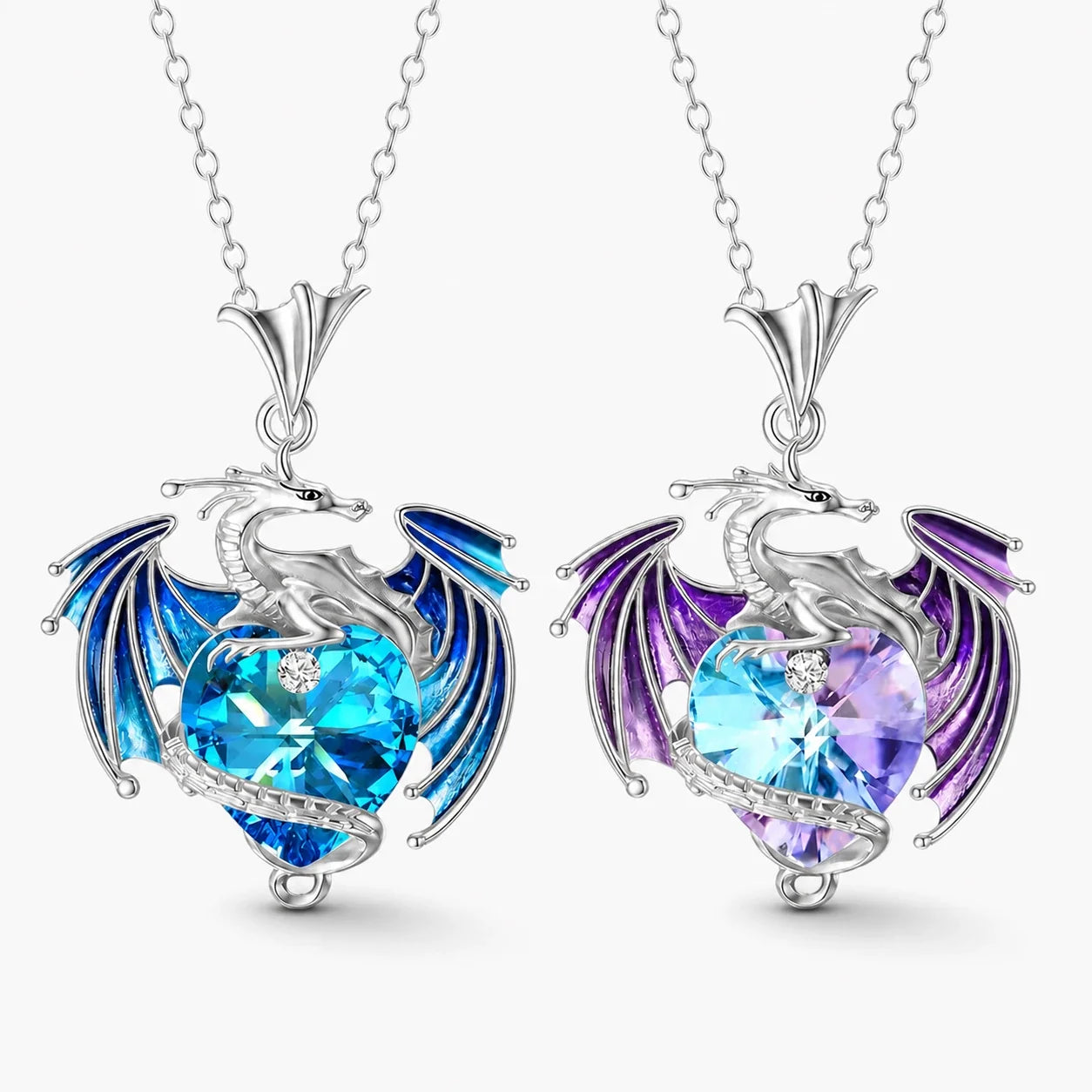 Heart Dragon Guardian Necklace studio product photo