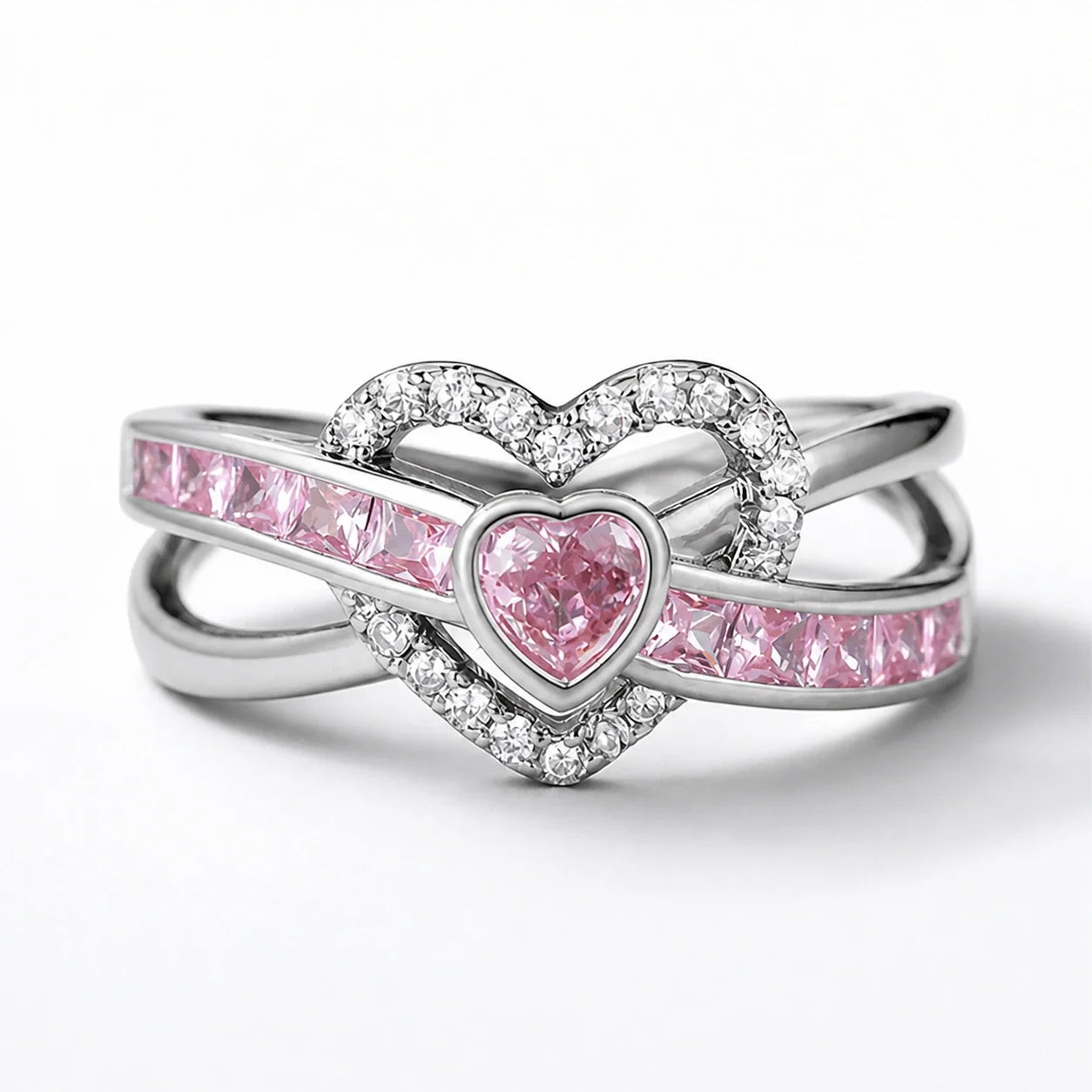 Heartlight Infinity Ring studio product photo