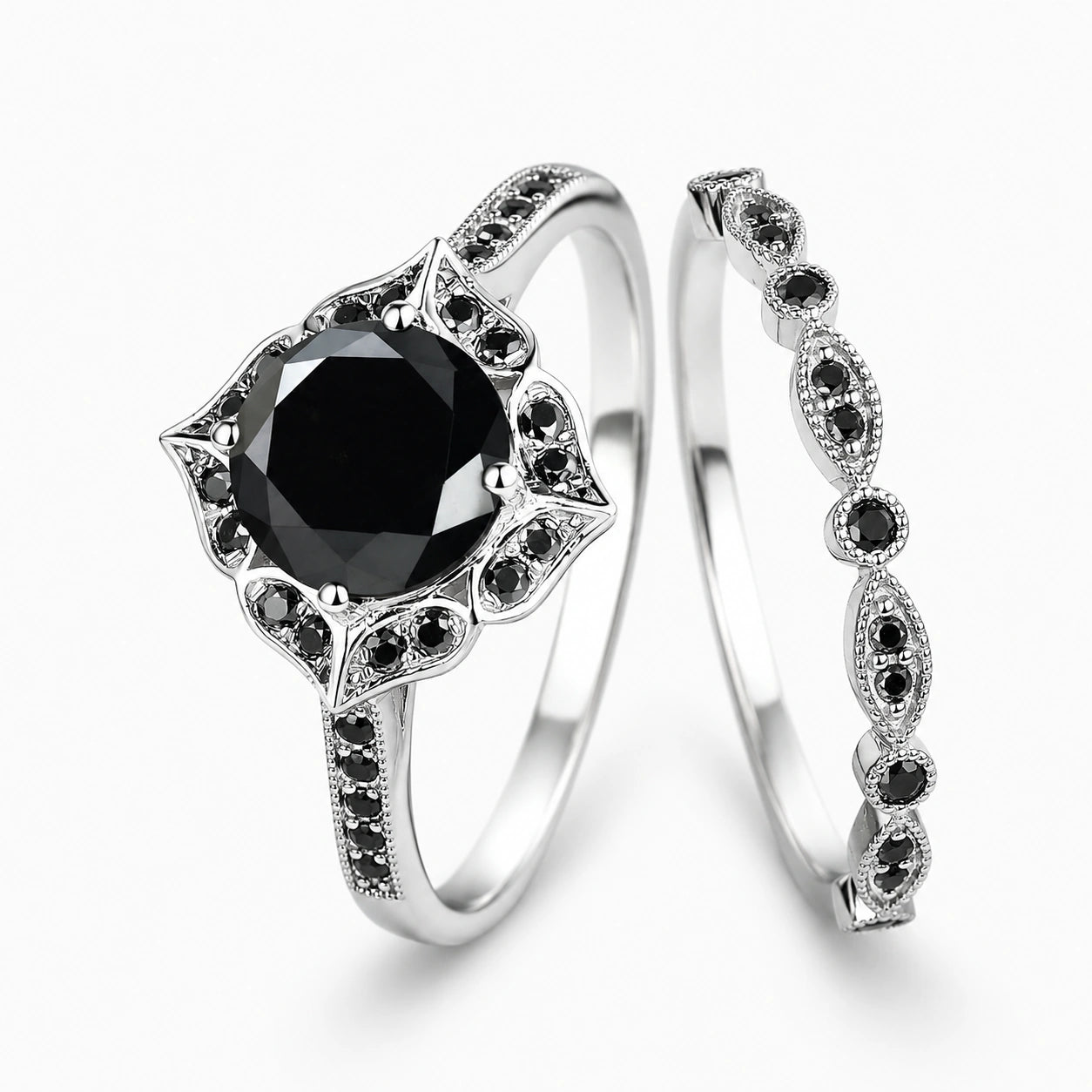 Obsidian Glow Ring Set
