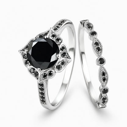 Obsidian Glow Ring Set