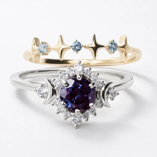 Lunar Wisdom Triple Goddess Ring studio product photo