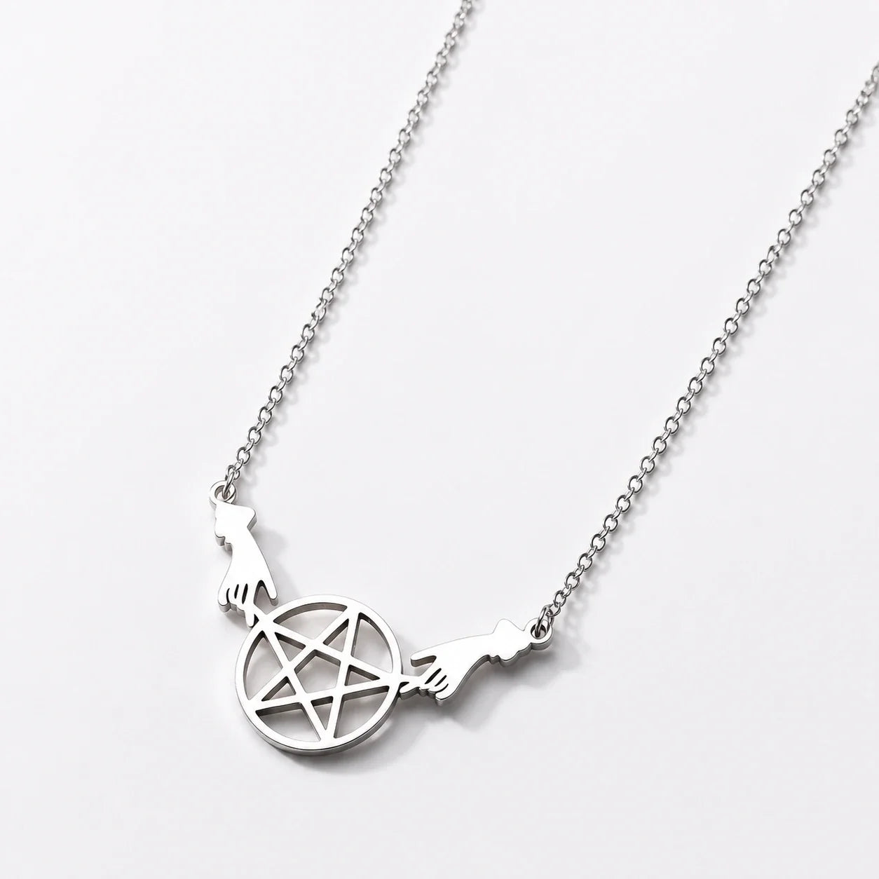 Magick Hands Pentacle Necklace studio product photo