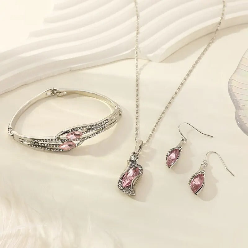 Celestial Angel Sapphire Crystal Set (Necklace, Bracelet & Earrings)