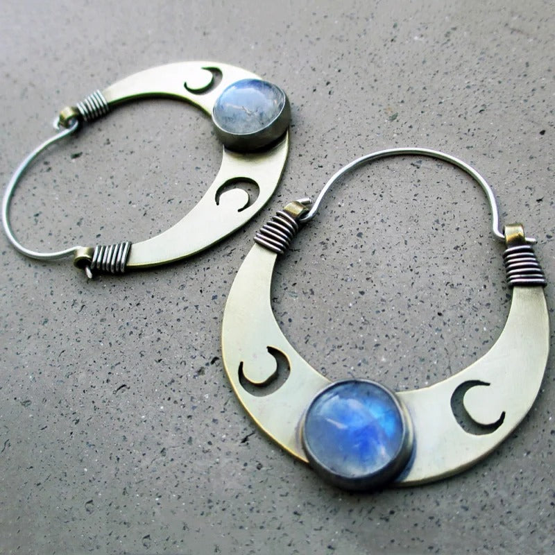 Crescent Goddess Moon Earrings