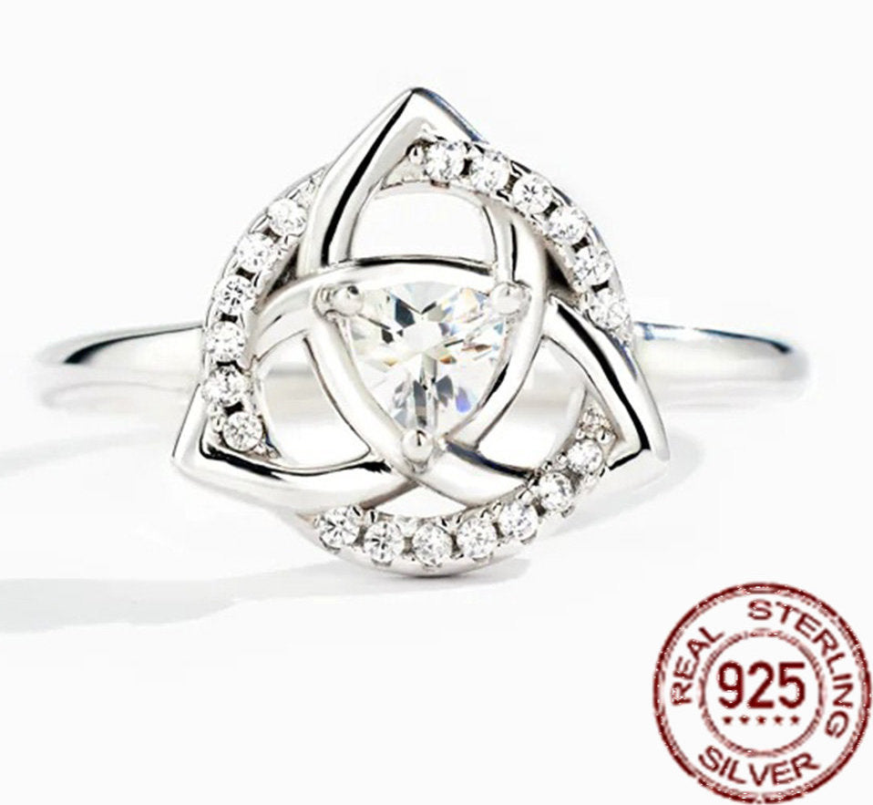 Whispers of Protection: Mystical Triquetra Elegance Ring