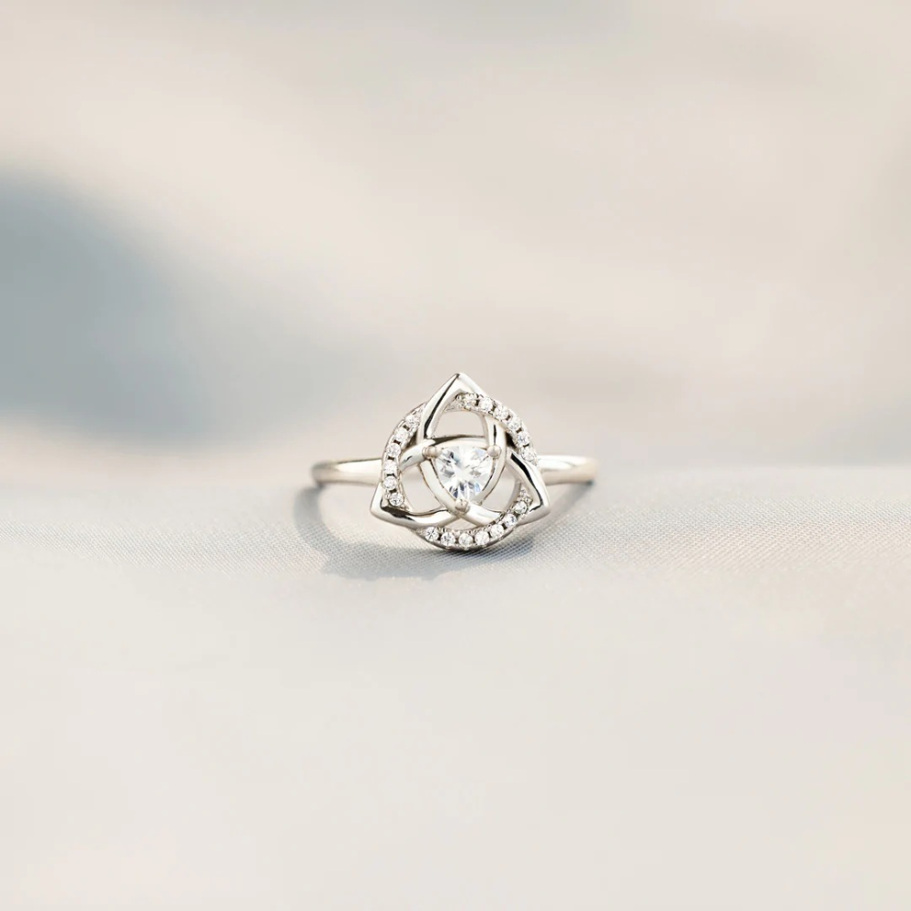 Whispers of Protection: Mystical Triquetra Elegance Ring