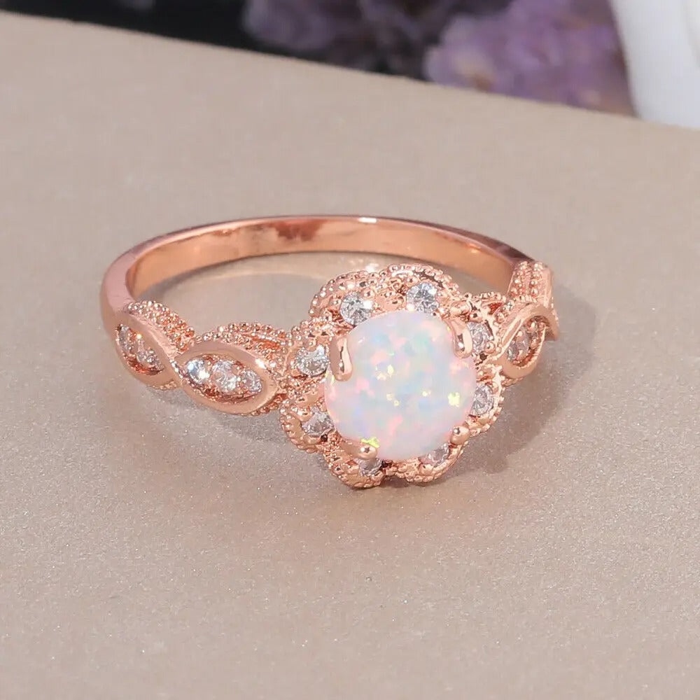 Magickal Flower Opal Ring