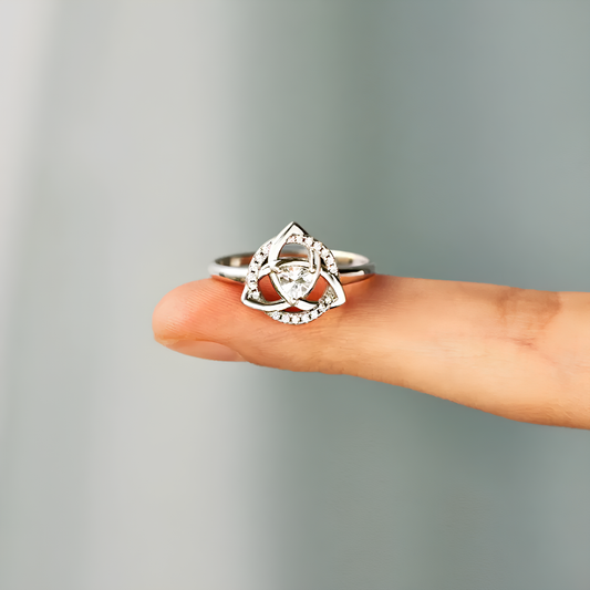 Whispers of Protection: Mystical Triquetra Elegance Ring