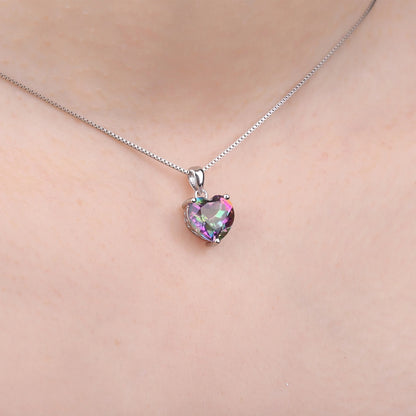 Heart of Healing Light Rainbow Topaz Necklace