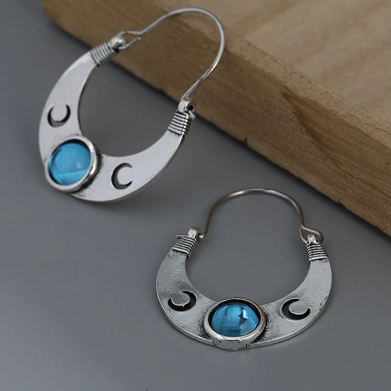 Crescent Goddess Moon Earrings