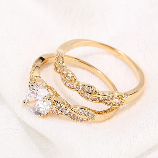 Eternal Infinity Enchantment Crystal Ring Set