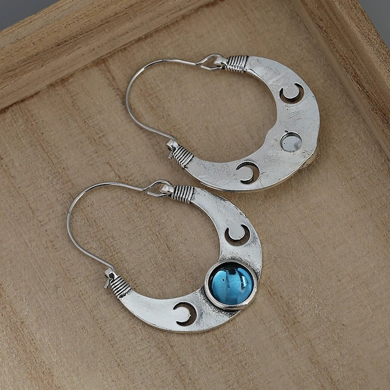 Crescent Goddess Moon Earrings