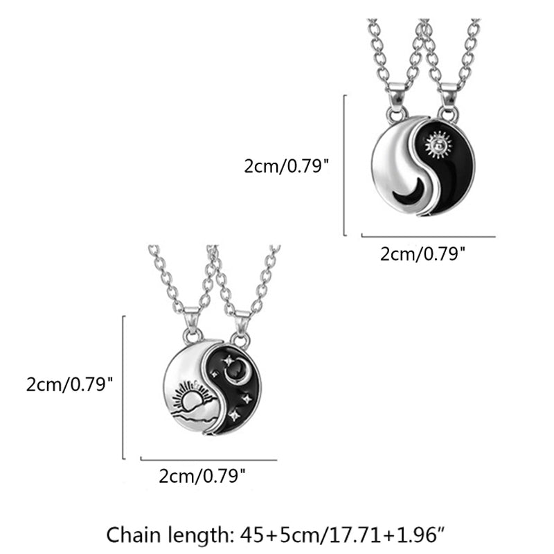 Pair Sun Moon Necklace | Necklaces Pendants | Necklaces Chain - New Silver  Color - Aliexpress
