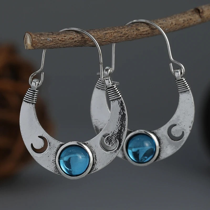 Crescent Goddess Moon Earrings