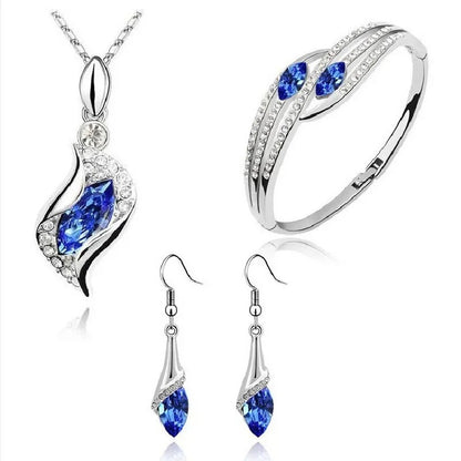 Celestial Angel Sapphire Crystal Set (Necklace, Bracelet & Earrings)