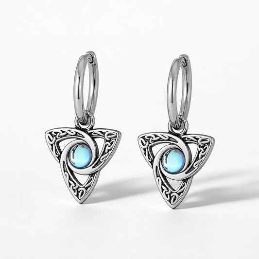 Moonstone Celtic Knot Earrings studio product photo