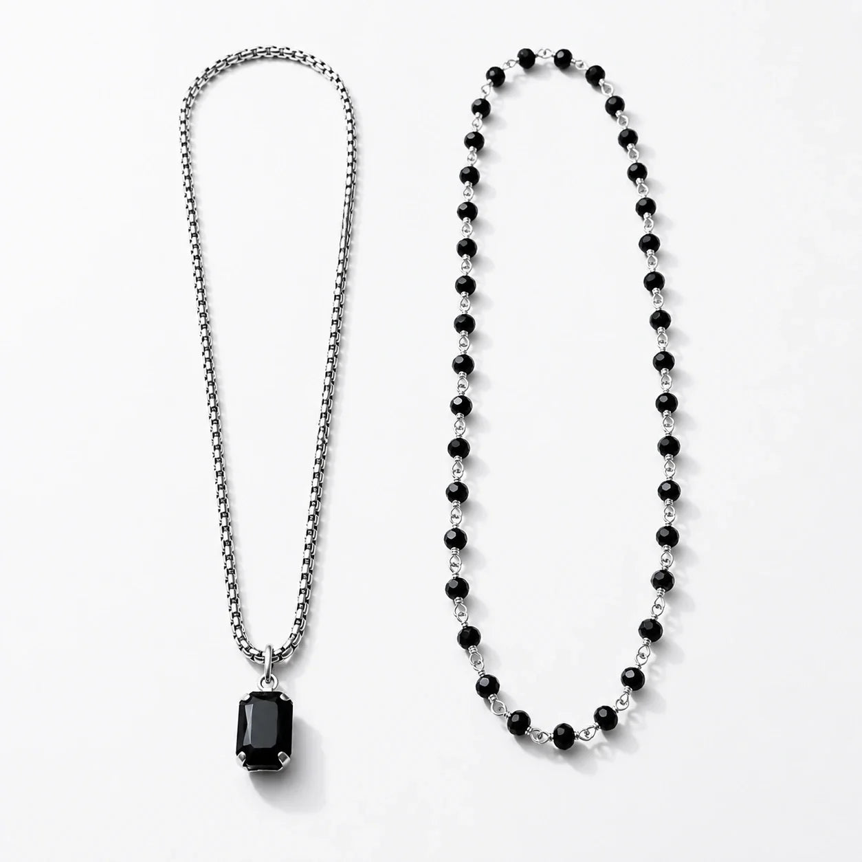 Obsidian Harmony Necklace Set studio product photo