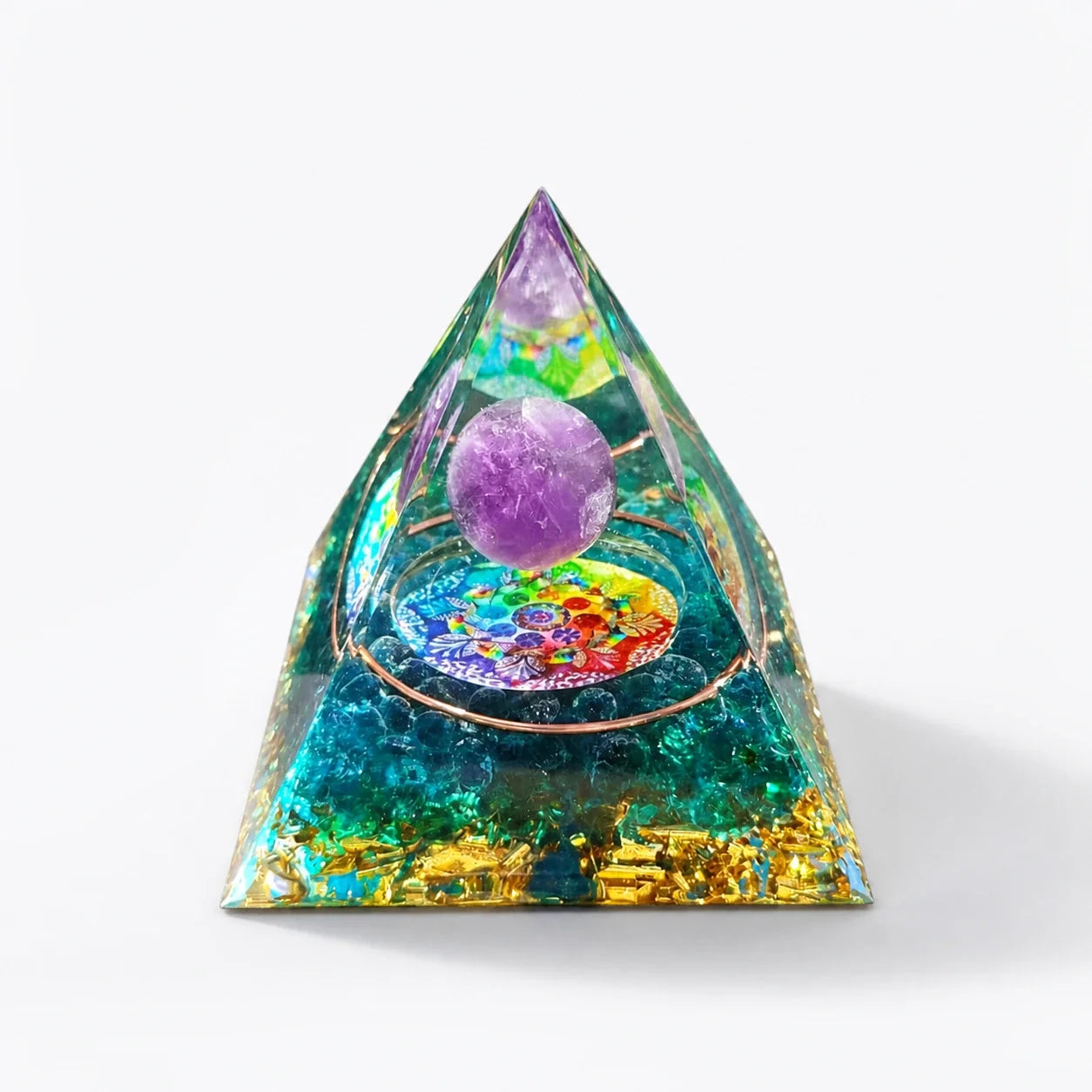 Orgonite Energy Pyramid studio product photo