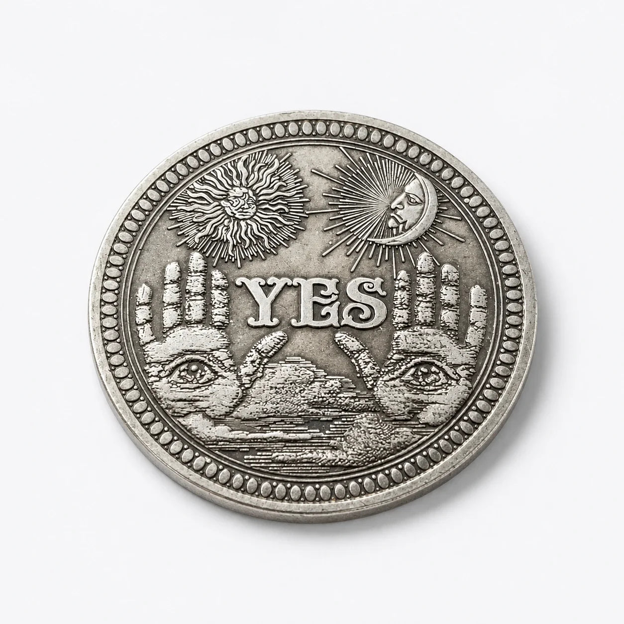 Ouija Yes No Divination Coin studio product photo
