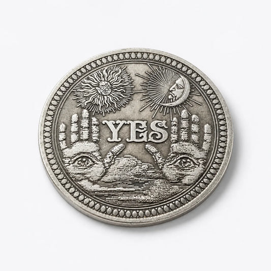 Ouija Yes No Divination Coin studio product photo