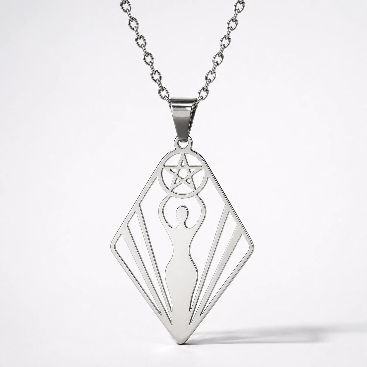 Pentacle Goddess Necklace studio product photo