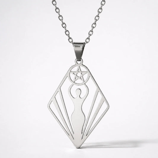 Pentacle Goddess Necklace studio product photo
