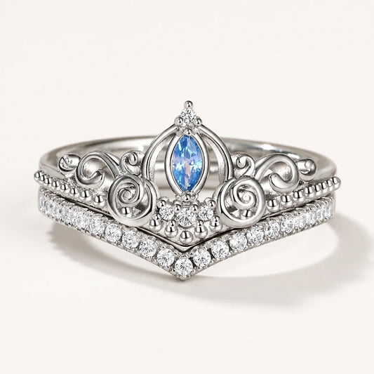 Royal Blue Gem Ring Set studio product photo
