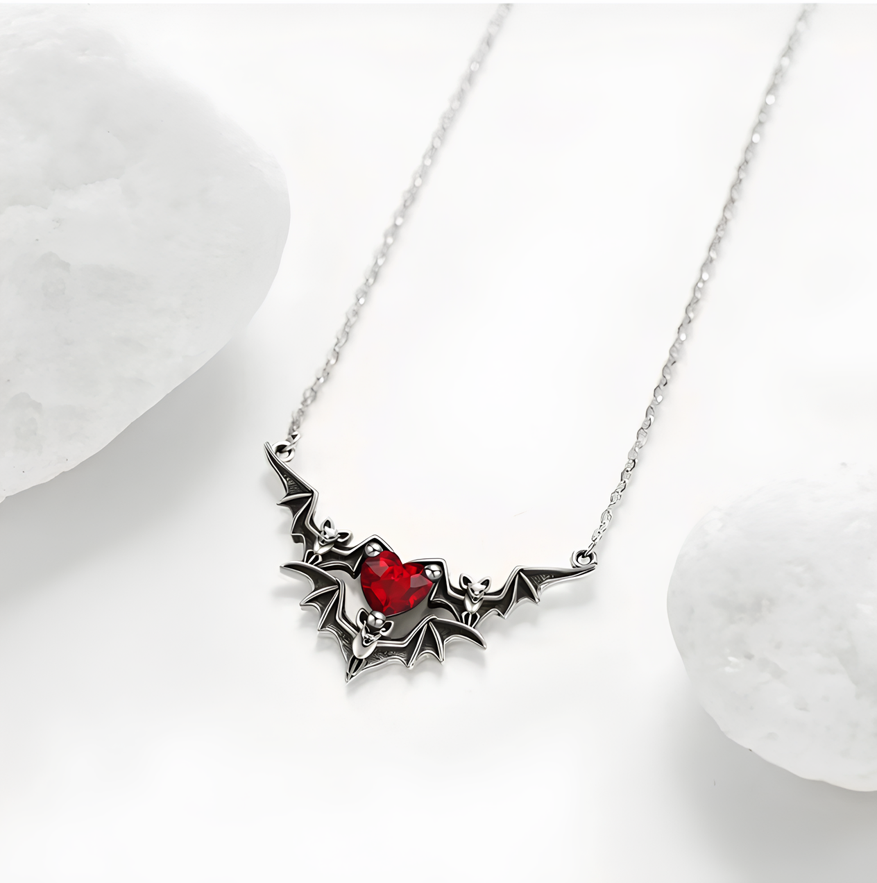 Crimson Heart Gothic Necklace