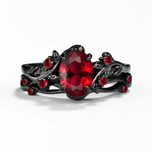 Scarlet Thorn Empress Ring studio product photo