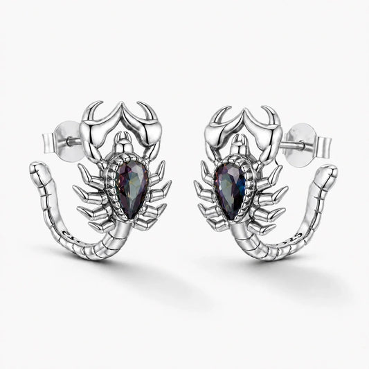 Scorpion Crystal Stud Earrings studio product photo