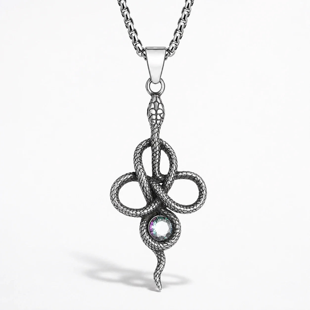 Serpent Knot Necklace studio product photo