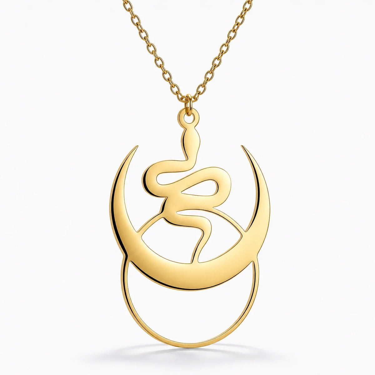 Serpent Moon Transformation Necklace studio product photo
