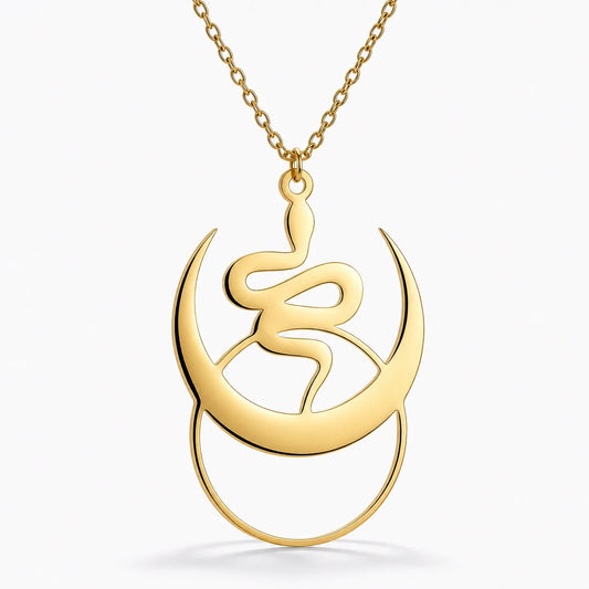 Serpent Moon Transformation Necklace studio product photo