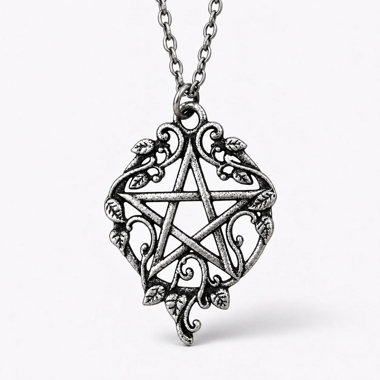 Serpent Pentacle Protection Necklace studio product photo