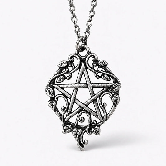 Serpent Pentacle Protection Necklace studio product photo