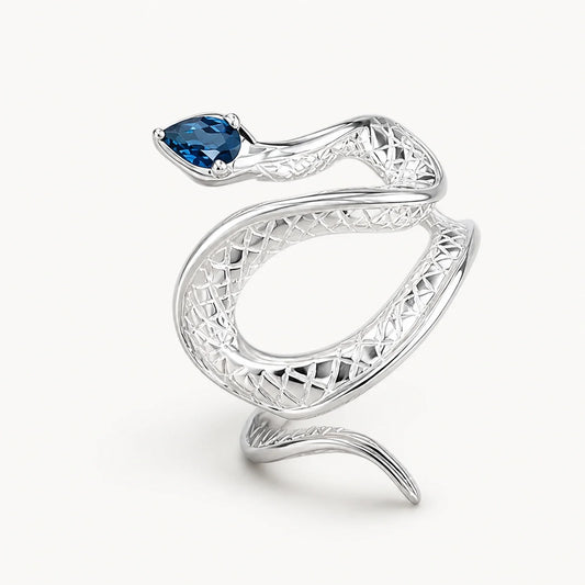 Serpent Wisdom Topaz Ring studio product photo