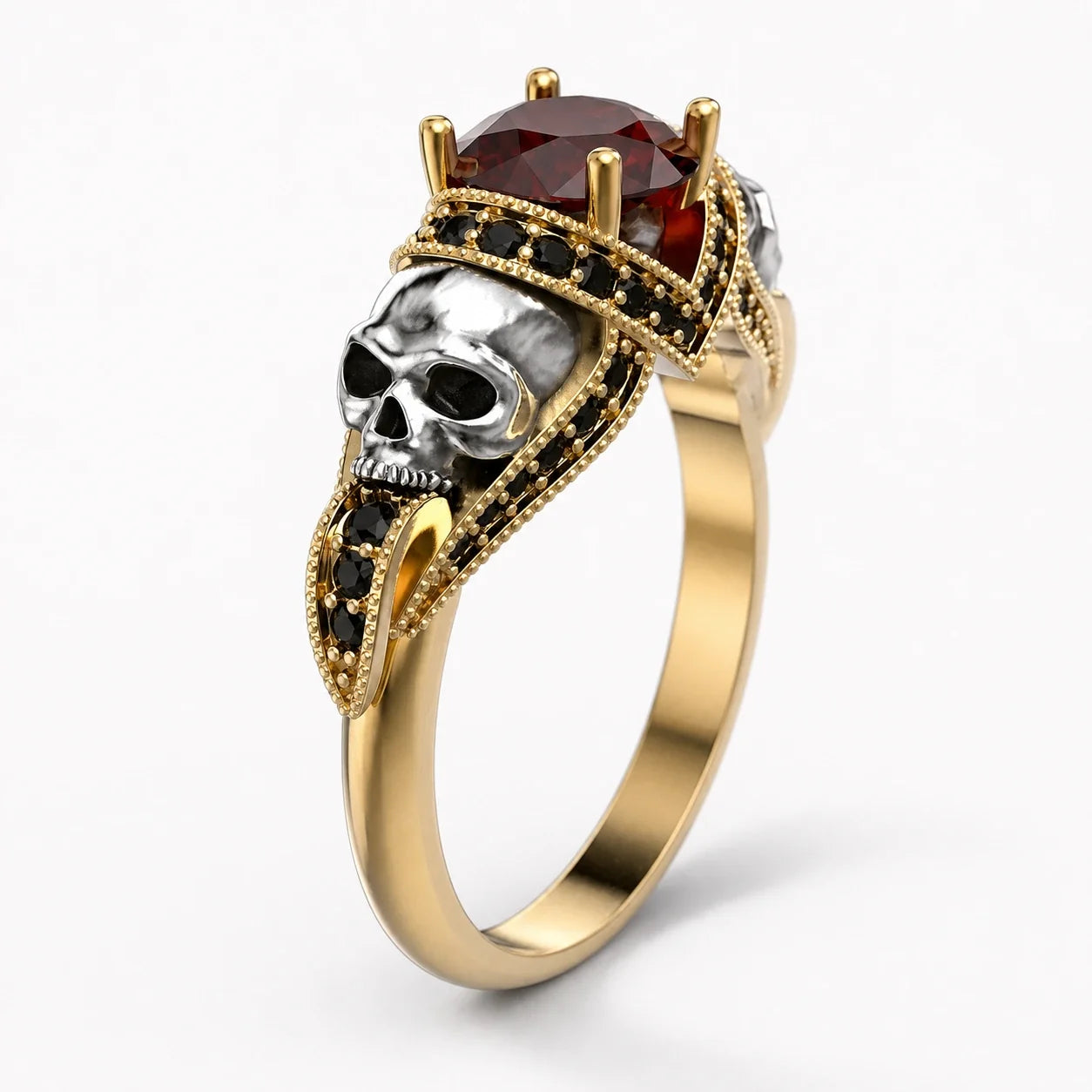 Shadow King Skull Ring studio product photo
