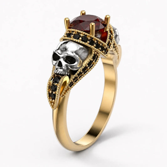 Shadow King Skull Ring studio product photo