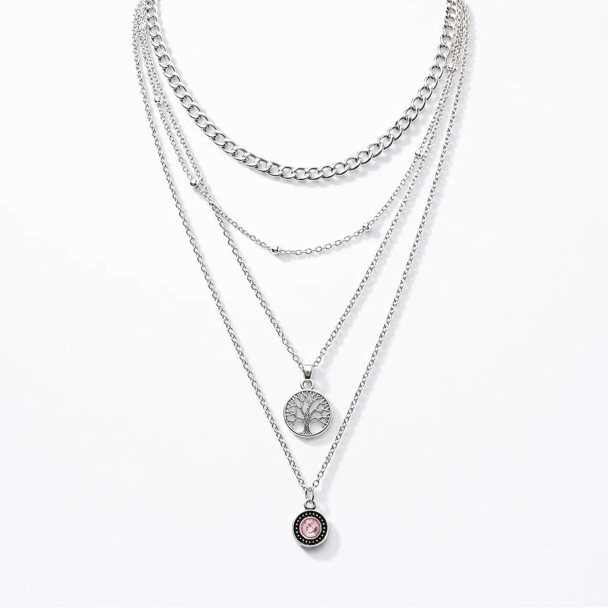 Tree of Life Crystal Jewelry Set studio product photo
