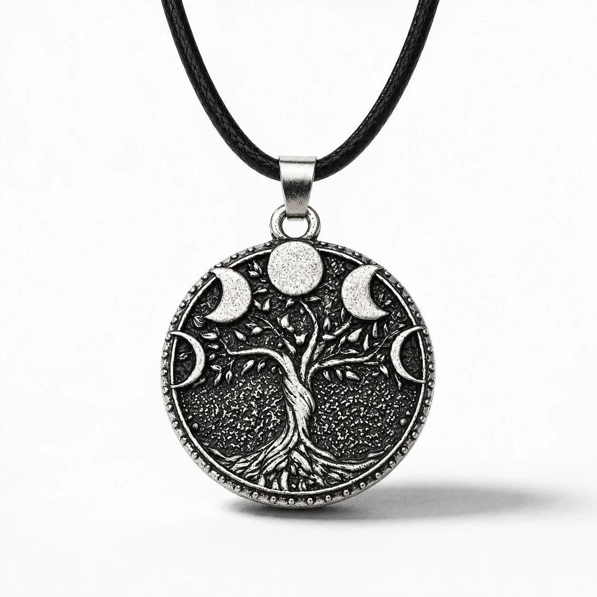 Tree of Life Moon Phase Necklace studio product photo