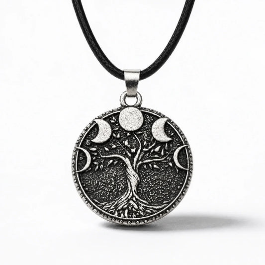 Tree of Life Moon Phase Necklace studio product photo