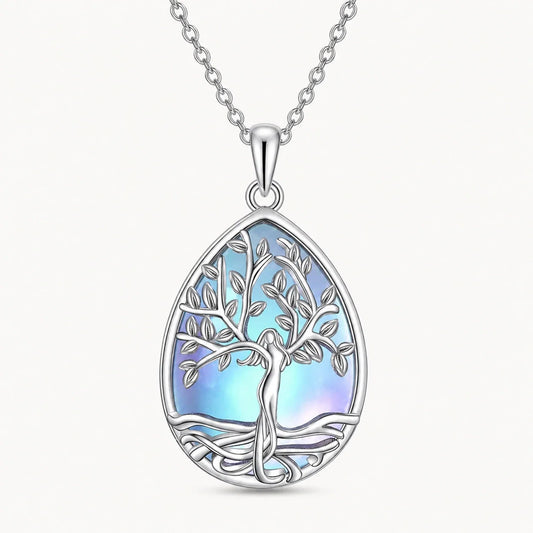 Tree of Life Moonstone Necklace studio product photo