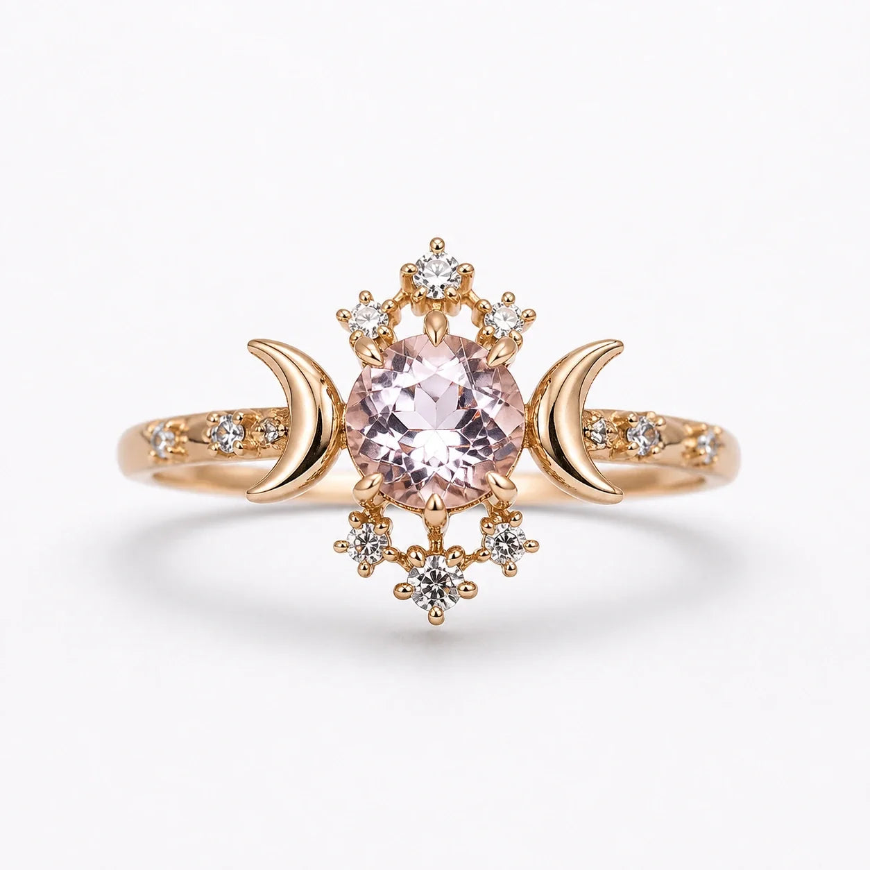 Triple Goddess Star Crystal Ring studio product photo