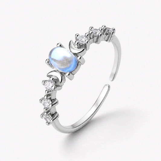 Triple Moon Goddess Ring studio product photo