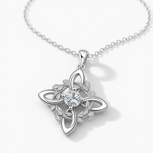 Verdant Witches Knot Necklace studio product photo